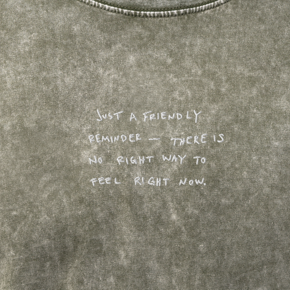 Friendly.reminder // Unisex Denim-T-Shirt // Stick (Front)