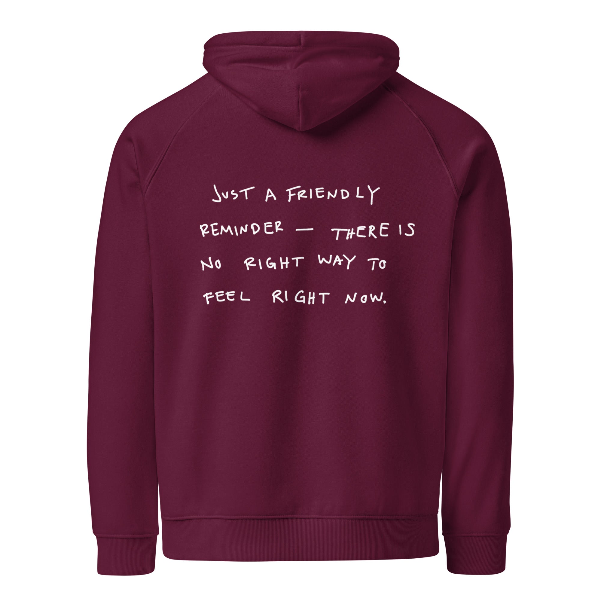 Friendly.reminder // Unisex Hoodie // Stick (Front) + Print (Back)