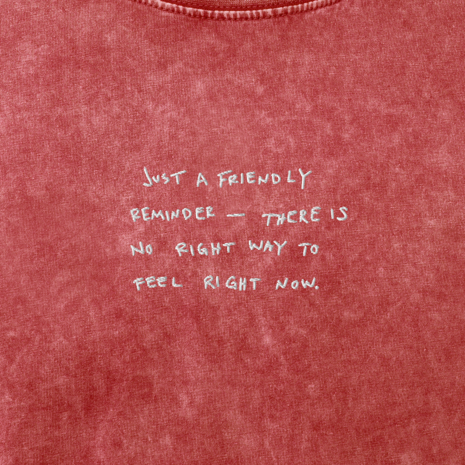 Friendly.reminder // Unisex Denim-T-Shirt // Stick (Front)