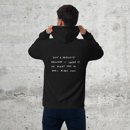 Friendly.reminder // Unisex Hoodie // Stick (Front) + Print (Back)