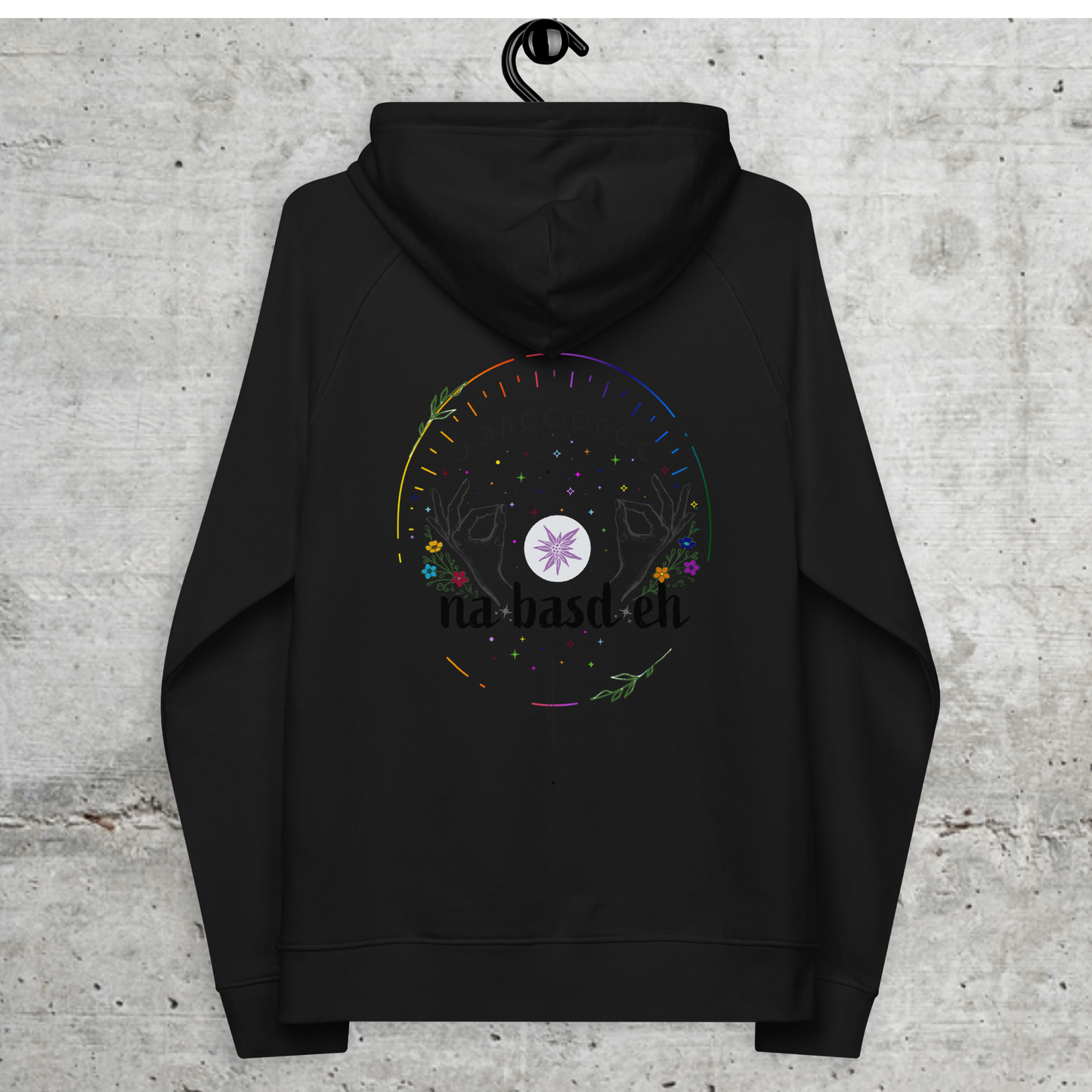 i.glab.dass.ma.wuaschd.is // Unisex Hoodie // Stick (Front + Arm) + Print (Back)