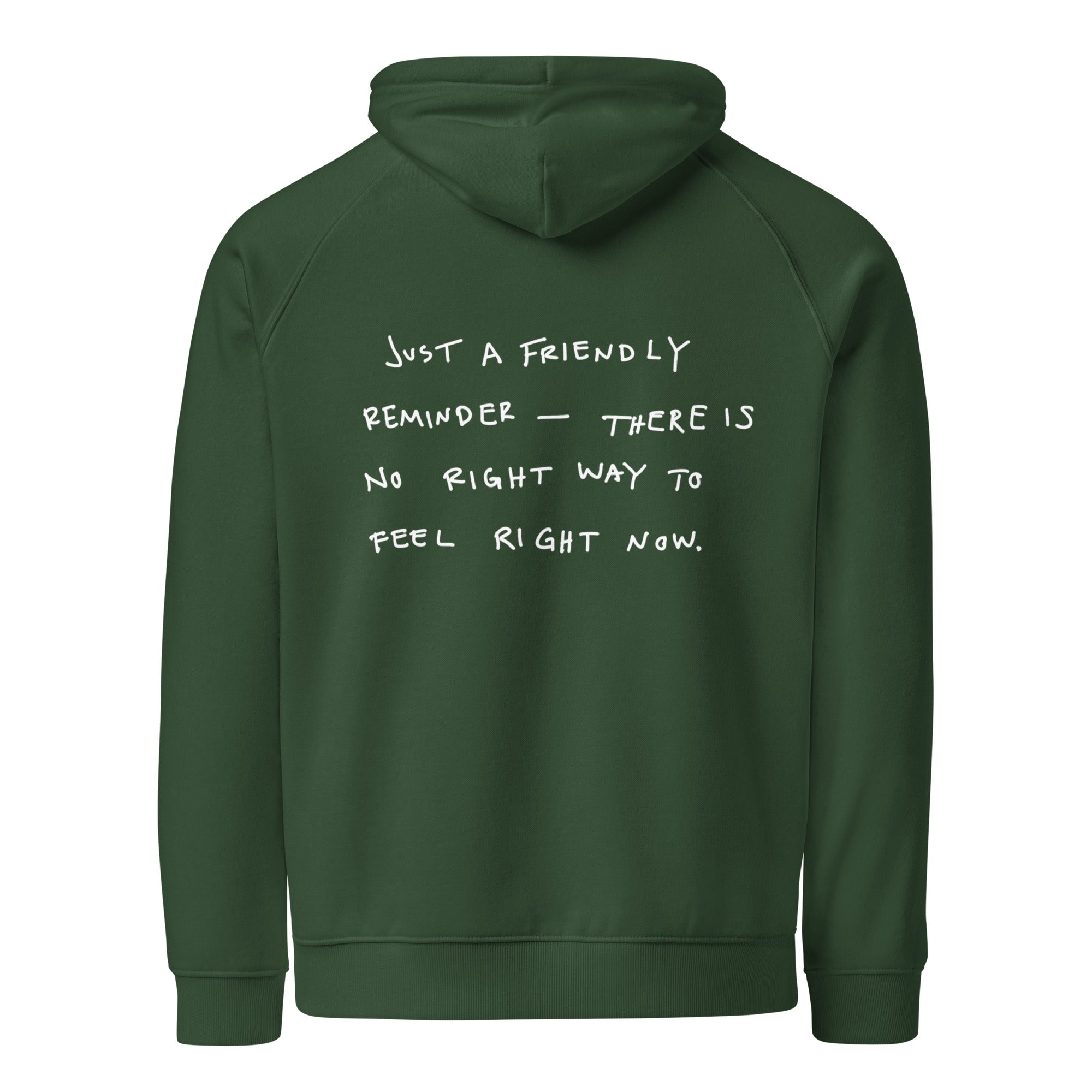 Friendly.reminder // Unisex Hoodie // Stick (Front) + Print (Back)