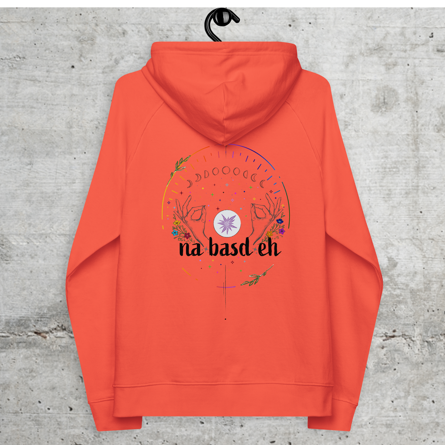 i.glab.dass.ma.wuaschd.is // Unisex Hoodie // Stick (Front + Arm) + Print (Back)