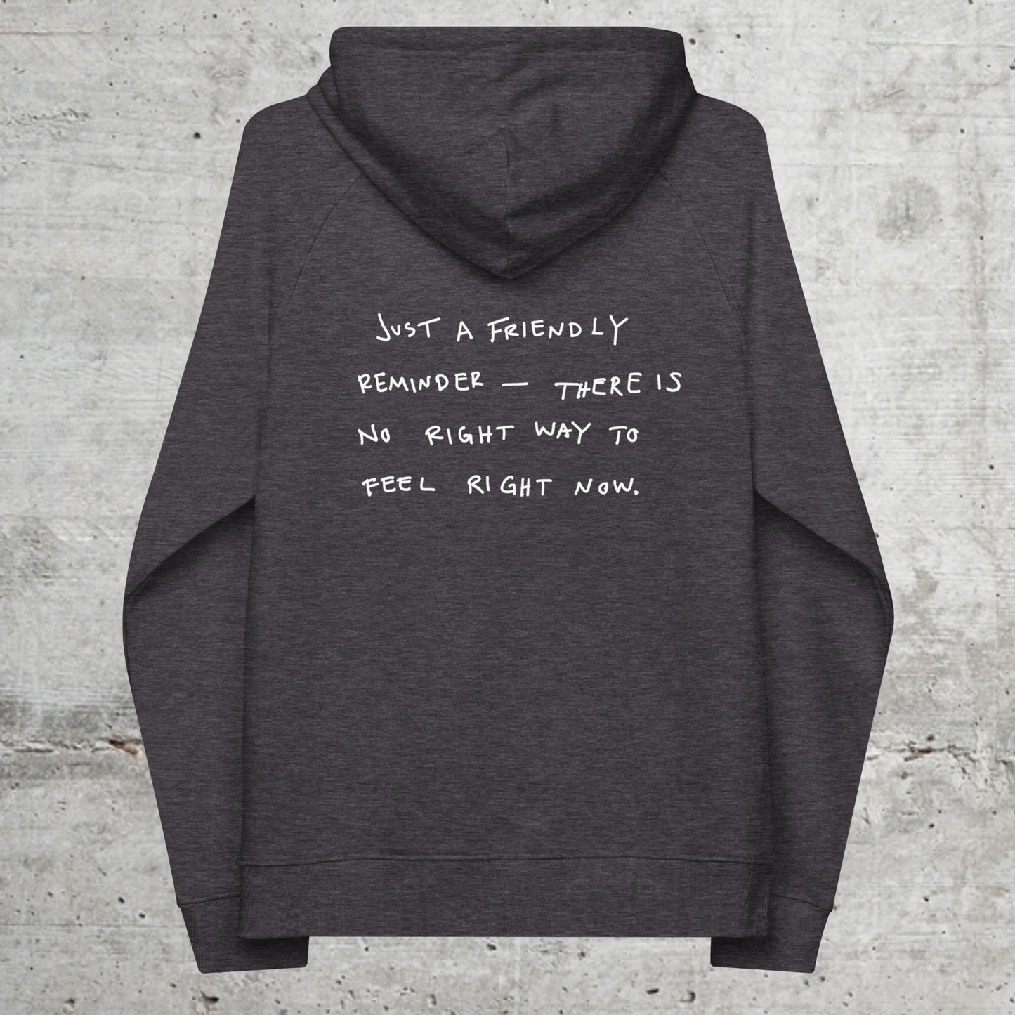 Friendly.reminder // Unisex Hoodie // Stick (Front) + Print (Back)