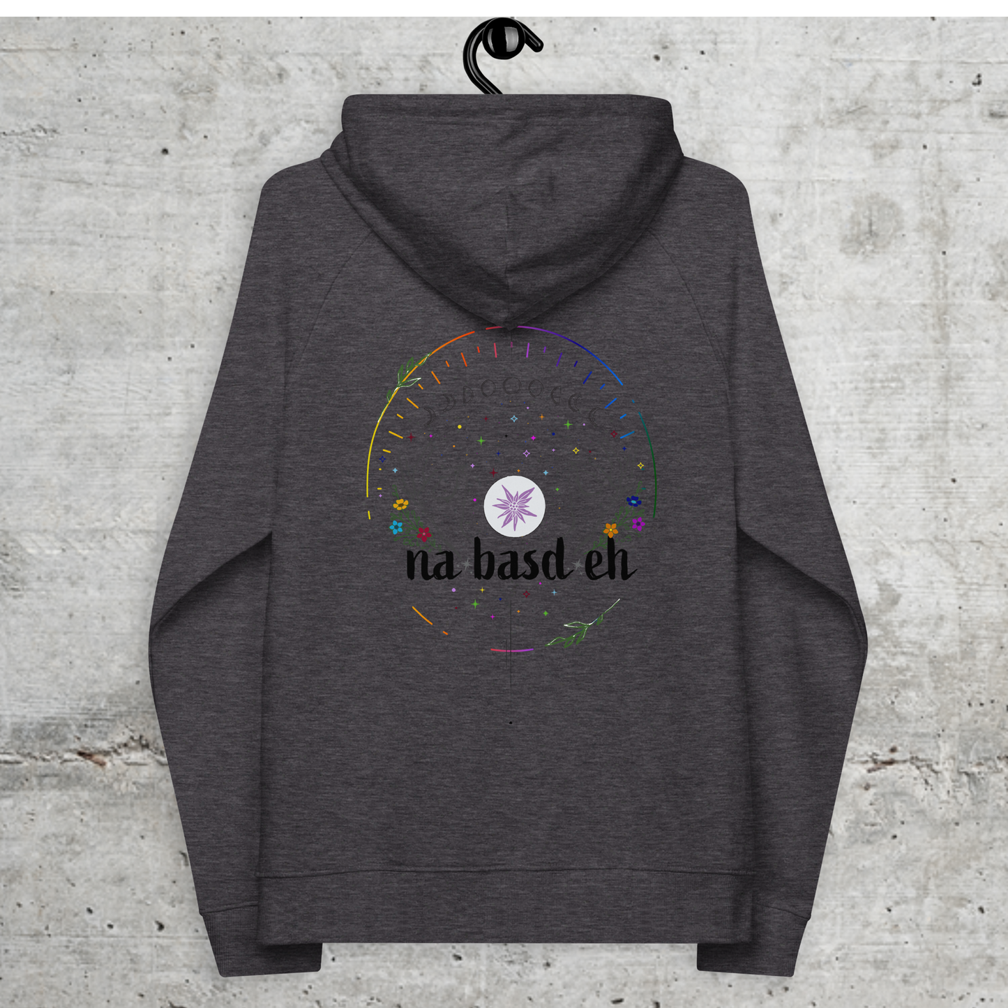 i.glab.dass.ma.wuaschd.is // Unisex Hoodie // Stick (Front + Arm) + Print (Back)