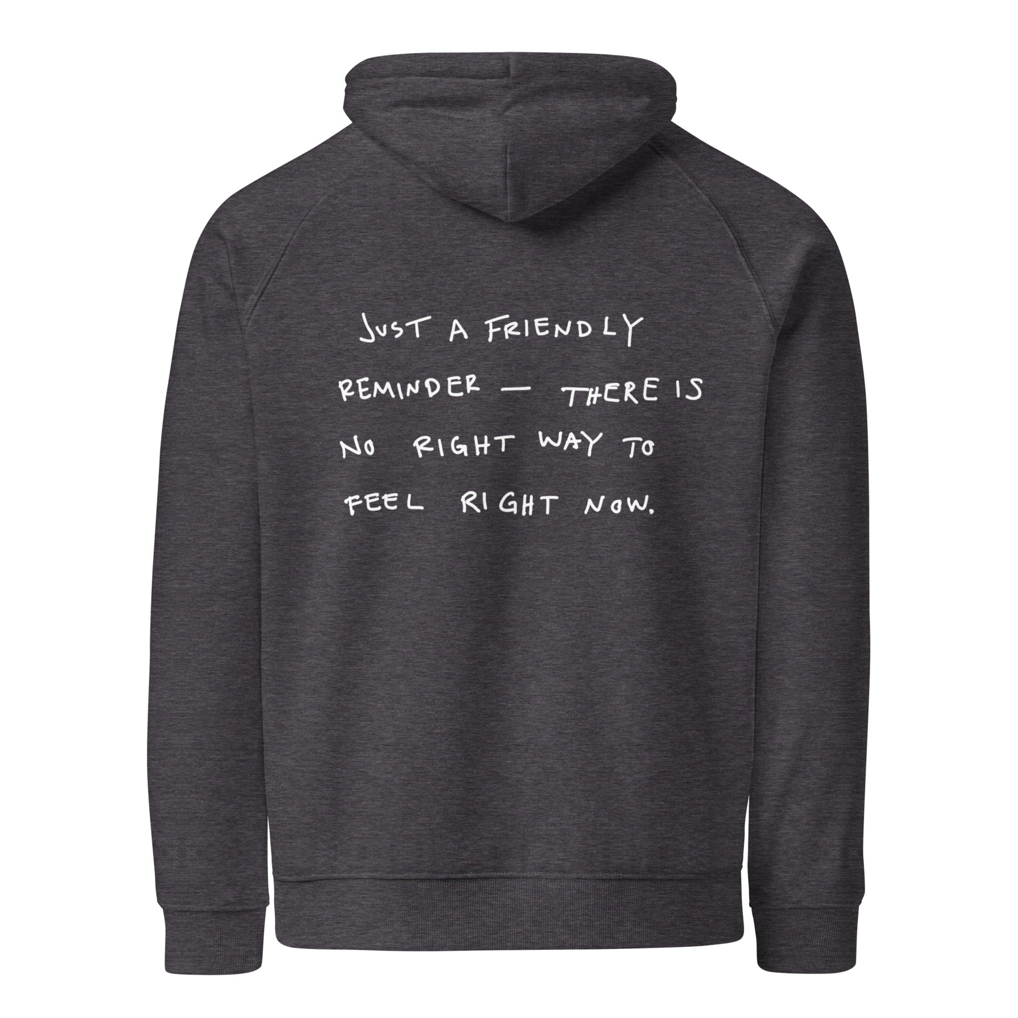 Friendly.reminder // Unisex Hoodie // Stick (Front) + Print (Back)