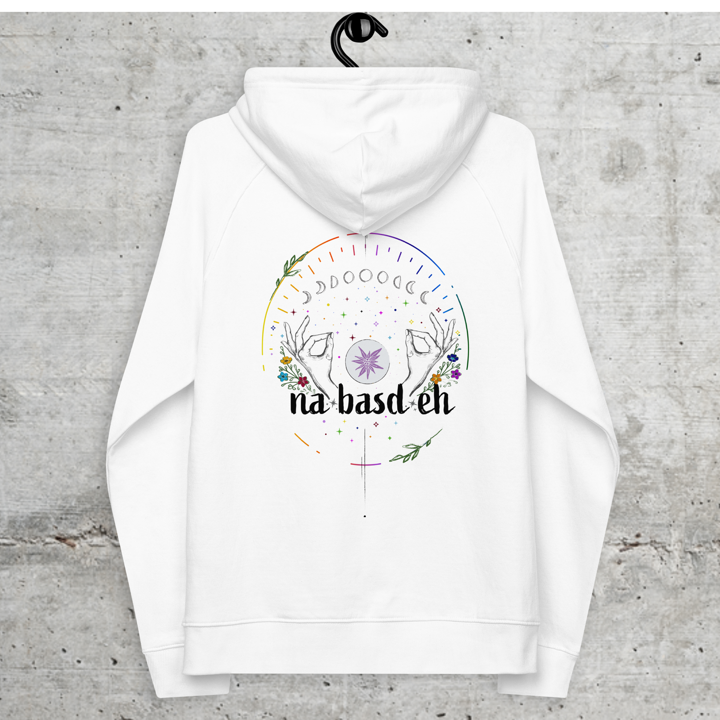 i.glab.dass.ma.wuaschd.is // Unisex Hoodie // Stick (Front + Arm) + Print (Back)