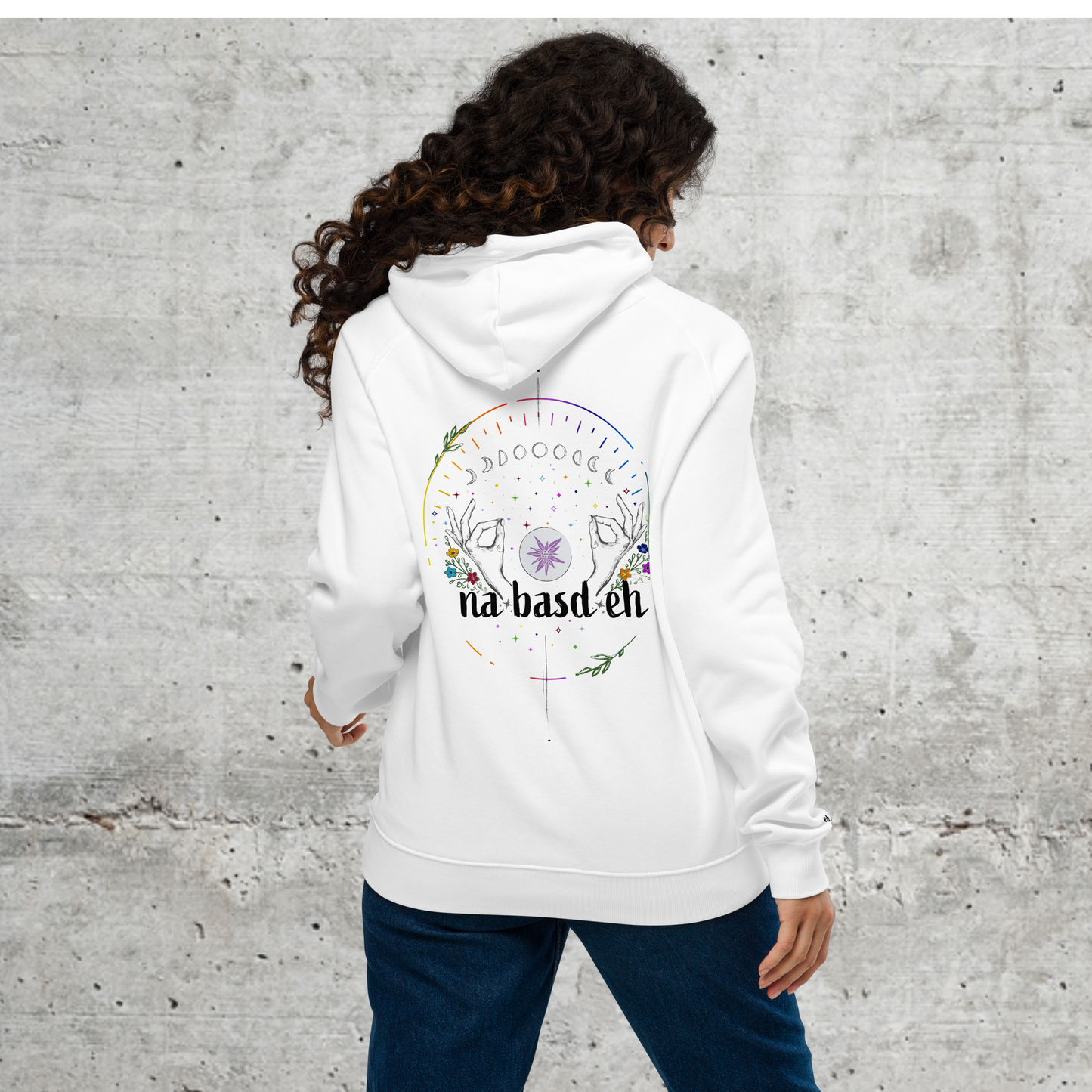 i.glab.dass.ma.wuaschd.is // Unisex Hoodie // Stick (Front + Arm) + Print (Back)