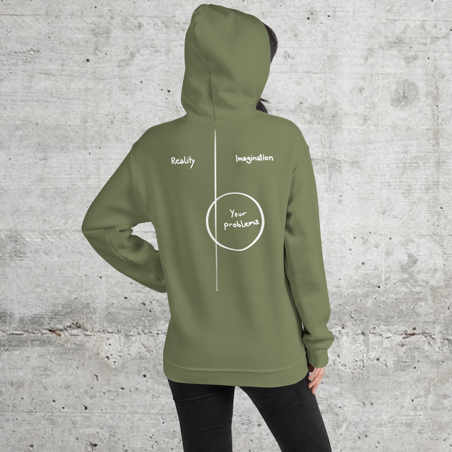 Learn.Grow.Do // Unisex Hoodie // Stick (Front) + Print (Back)