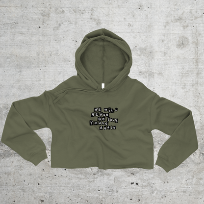 Never.be.this.young // Unisex Cropped-Hoodie // Print (Front)